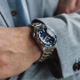 Seiko 5 Sports SKX Automatic Blue Dial Silver Steel Strap Watch for Men - SRPL83K1