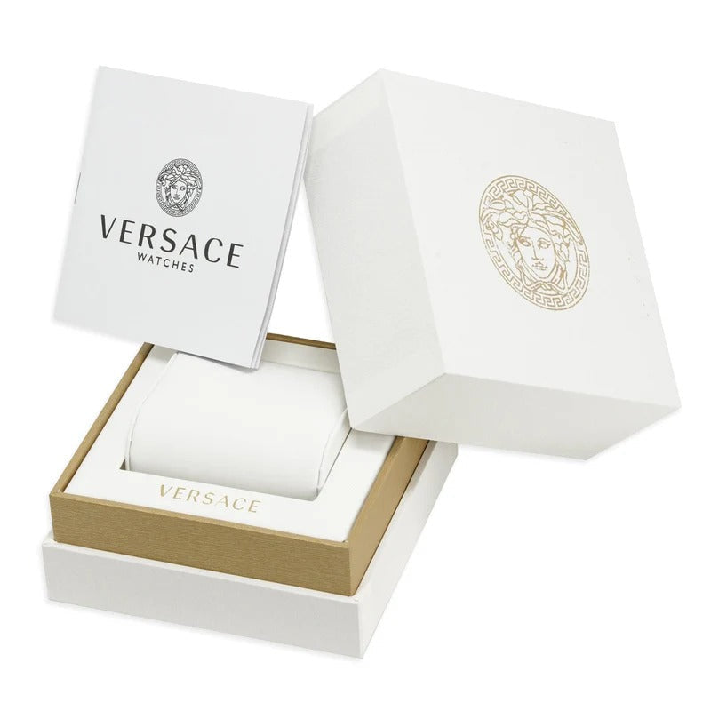 Versace Reve Analog White Dial Two Tone Steel Strap Watch for Women - VE8B00724