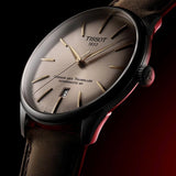 Tissot Chemin des Tourelles Automatic Powermatic 80 Ivory Dial Green Leather Strap Watch for Men - T139.407.16.261.00