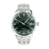 Seiko Presage Cocktail Time Automatic Green Dial Silver Steel Strap Watch for Men - SRPE15J1