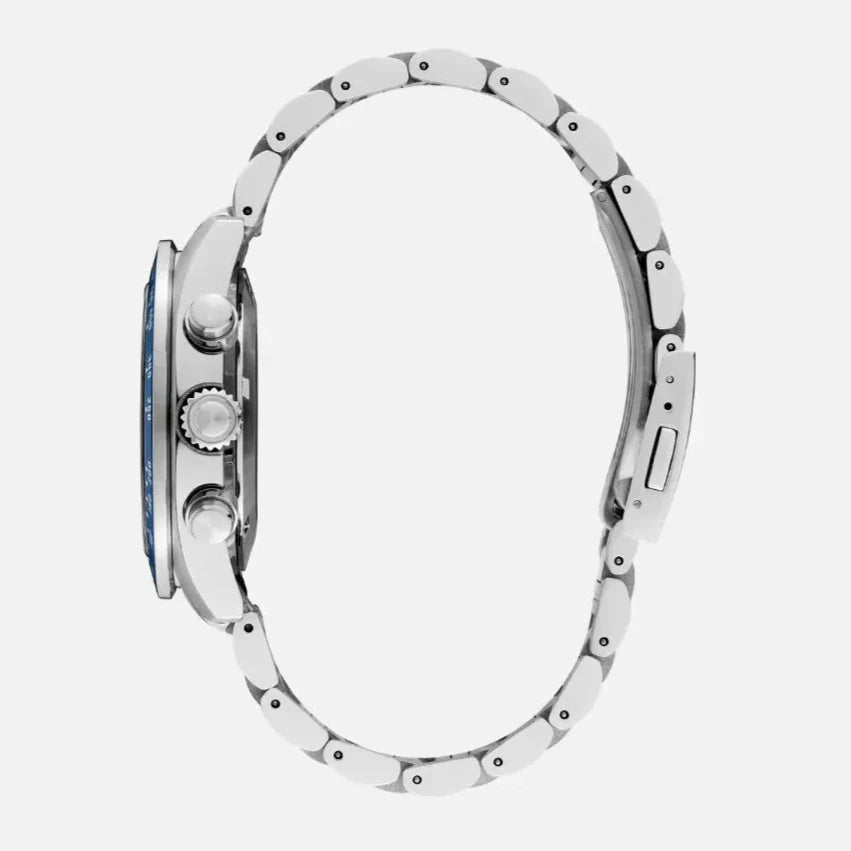 Seiko Prospex Speedtimer Solar Chronograph Grey Dial Silver Steel Strap Watch for Men - SSC939