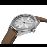 Tissot PRC 100 Solar Quartz Silver Dial Brown Leather Strap Watch for Men - T151.422.16.031.00