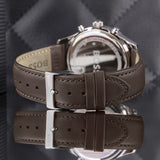 Hugo Boss Avery Chronograph Grey Dial Brown Leather Strap Watch for Men - 1514155