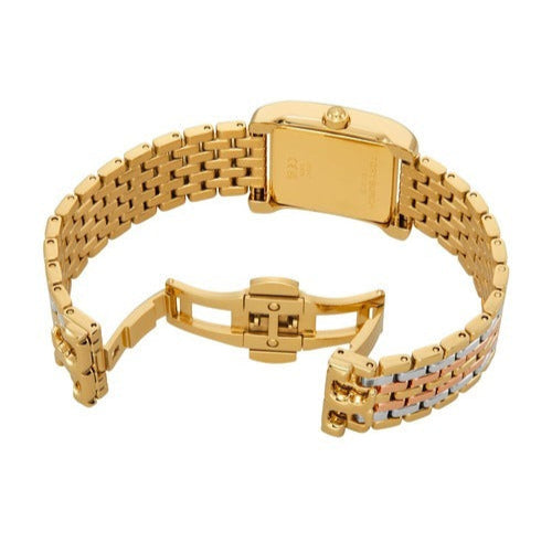 Tory Burch Eleanor White Dial Tri Tone Steel Strap Watch for Women - TBW1078