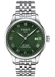 Tissot Le Locle Powermatic 80 Automatic Green Dial Silver Steel Strap Watch for Men - T006.407.11.093.00