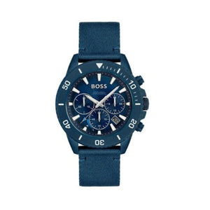 Hugo Boss Admiral Chronograph Blue Dial Blue Nylon Strap Watch for Men - 1513919
