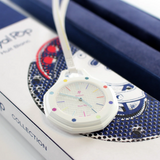 Swatch Royal Pop White Dial White Leather Strap Watch for Men - Huit Blanc