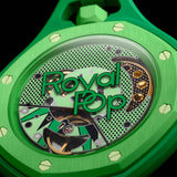 Swatch x AP Royal Pop Green Dial Green Leather Lanyard Watch for Men - Green Eight