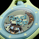 Swatch x AP Royal Pop Lime Green Dial Lime Green leather Lanyard Watch for Men - Blaue Acht