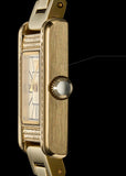 Emporio Armani Genni Crystals Mother of Pearl Dial Gold Steel Strap Watch for Women - AR11659