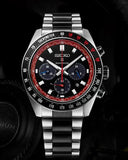 Seiko Prospex Speedtimer Solar Chronograph Datsun 240Z Collaboration Limited Edition Black Dial Two Tone Steel Strap Watch for Men - SSC957