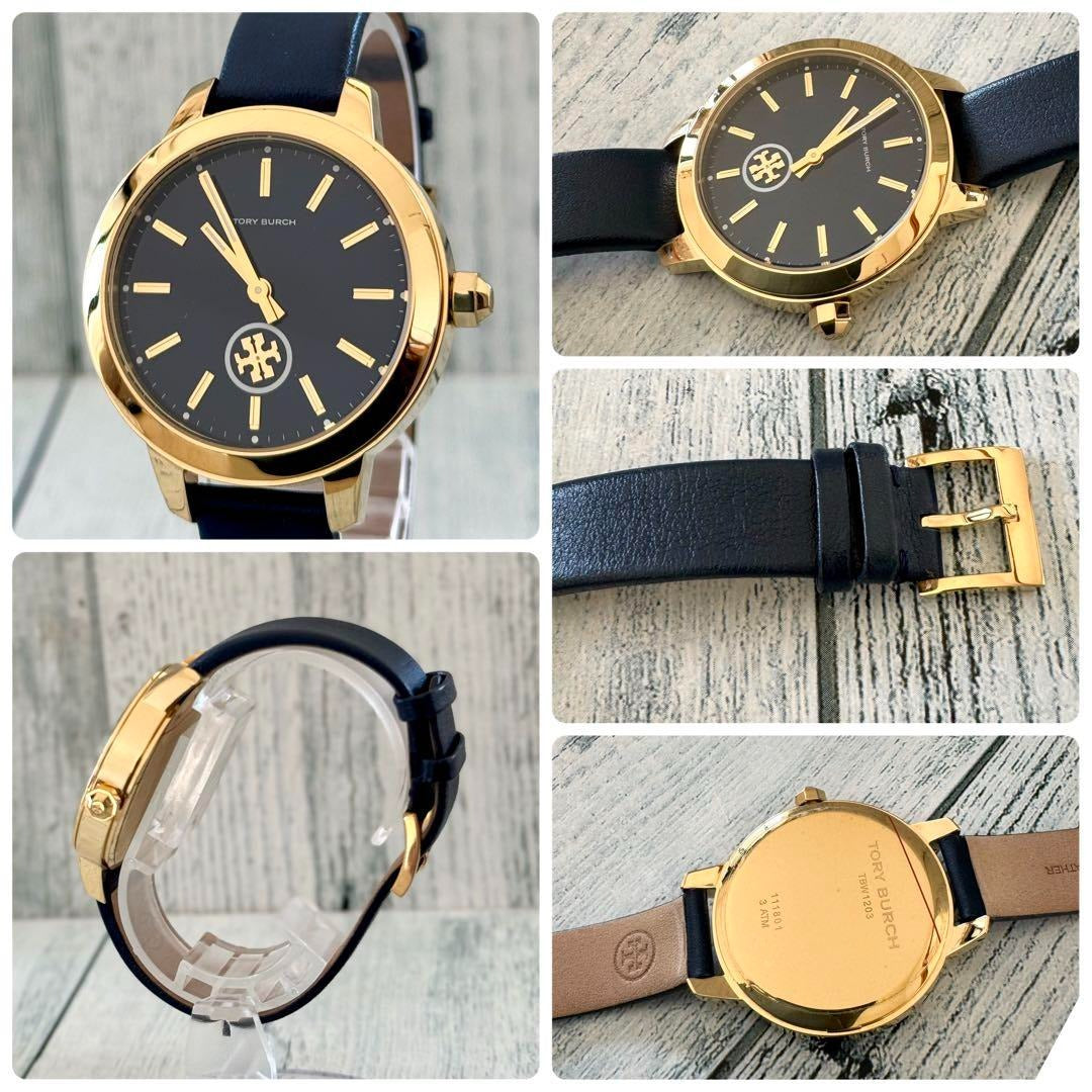 Tory Burch Collins Quartz Blue Dial Blue Leather Strap Watch for Women - TBW1203