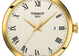 Tissot Classic Dream Ivory Dial Brown Leather Strap Watch for Men - T129.410.26.263.00