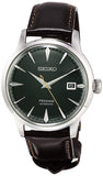 Seiko Presage Cocktail Time Automatic Green Dial Brown Leather Strap Watch for Men - SRPD37J1