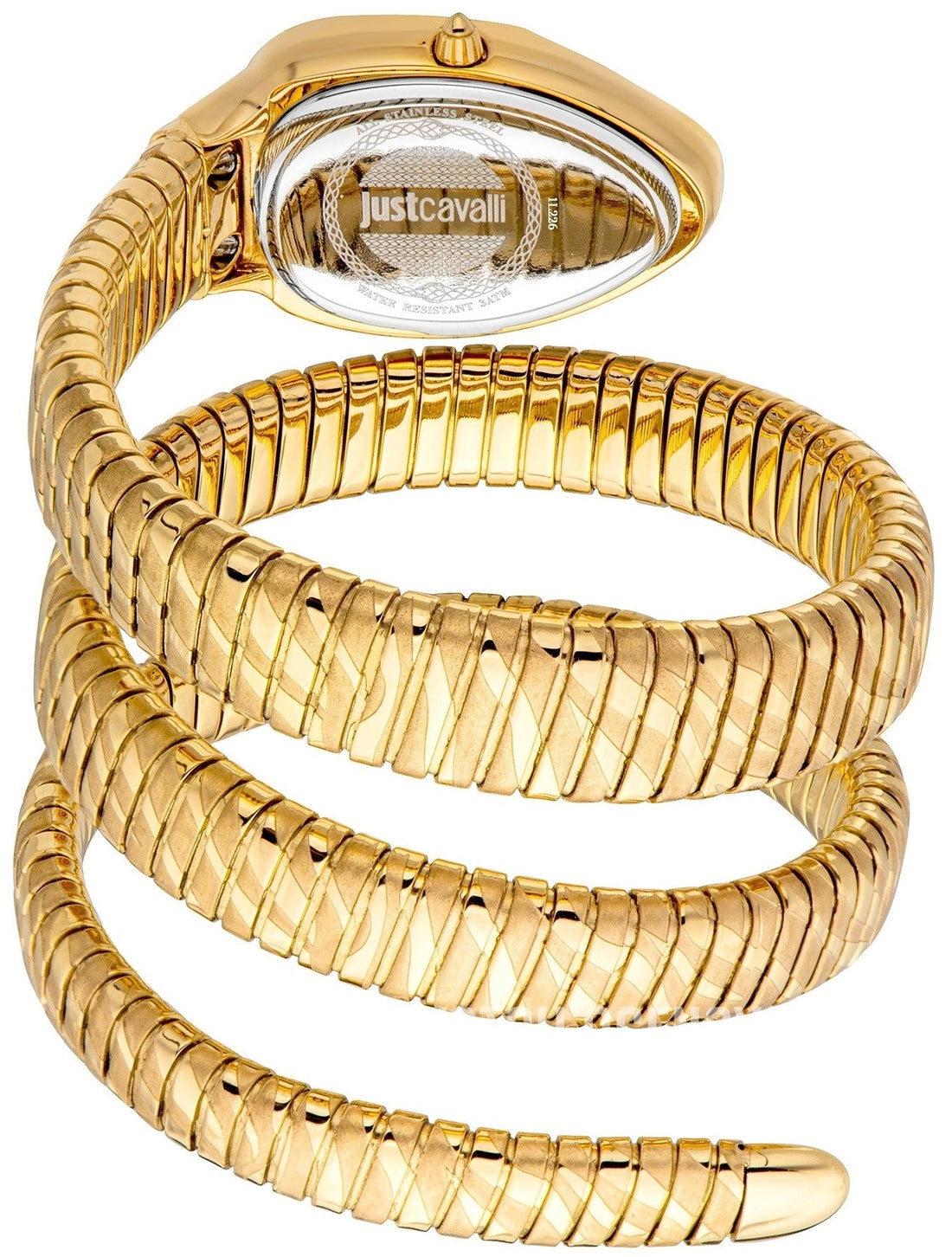 Just Cavalli Cosenza Green Dial Gold Steel Strap Watch for Women - JC1L232M0035