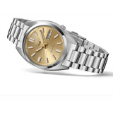 Seiko 5 Sports SNXS Automatic Gold Dial Silver Steel Strap Watch for Men - SRPL59K1