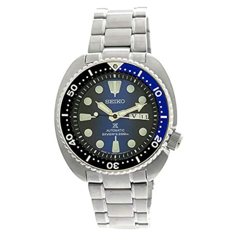 Seiko Prospex Deep Blue Batman Turtle Diver's Automatic Blue Dial Silver Steel Strap Watch for Men - SRPC25J1