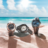 Seiko Prospex Polygonal Divers Automatic Pearl White Dial Silver Steel Strap Watch for Men - SPB481J1