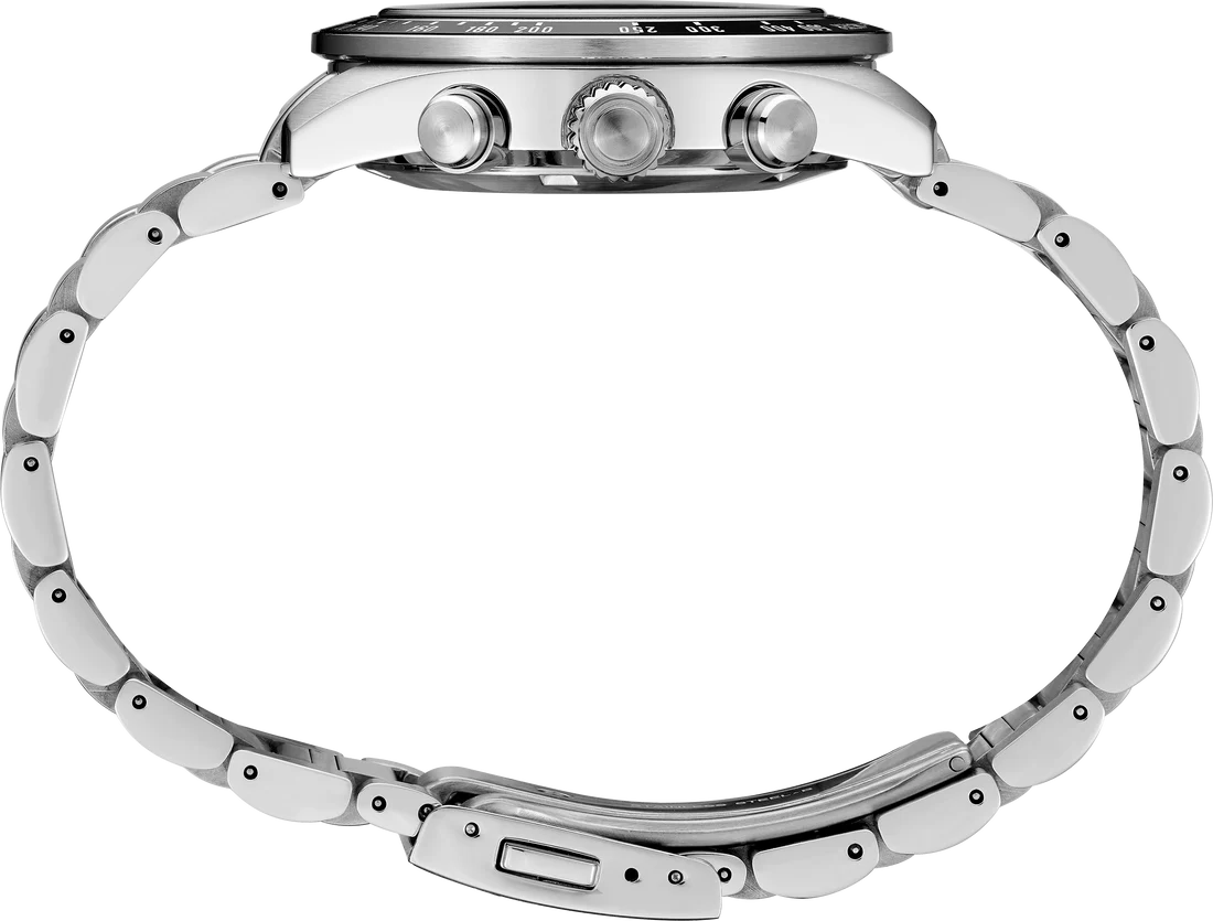 Seiko Prospex Speedtimer Solar Chronograph Silver Dial Silver Steel Strap Watch for Men - SSC911