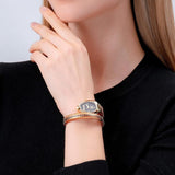 Just Cavalli Glam Evo 5 Black Dial Two Tone Steel Strap Watch for Women - JC1L251M0055