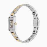 Emporio Armani Genni Crystals Silver Dial Two Tone Steel Strap Watch for Women - AR11704