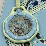 Swatch Royal Pop Lime Green Dial Lime Green Leather Strap Watch for Men - Blaue Acht