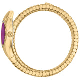 Just Cavalli Vita Purple Dial Gold Steel Strap Watch for Women - JC1L355M0035
