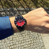 Tissot Seastar 1000 Red Dial Black Steel Strap Watch for Men - T120.410.33.421.00