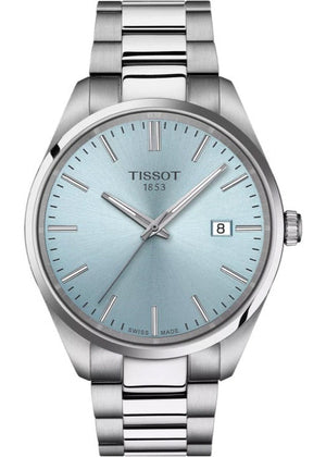 Tissot PR 100 Ice Blue Dial Silver Steel Strap Watch for Men - T150.410.11.351.00