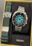 Seiko US Special Edition Automatic Green Dial Silver Steel Strap Watch for Men - SRPH57