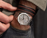 Tissot PRC 100 Solar Quartz Silver Dial Silver Steel Strap Watch for Men - T151.422.11.031.00