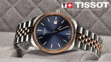 Tissot Ballade Quartz Blue Dial Two Tone Steel Strap Watch for Men - T156.410.22.041.00
