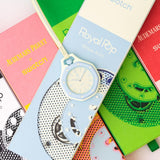 Swatch Royal Pop Lime Green Dial Lime Green Leather Strap Watch for Men - Blaue Acht