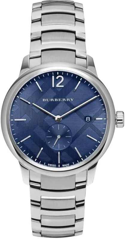 Burberry Classic Blue Dial Silver Steel Strap Watch for Men - BU10007