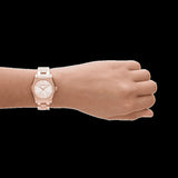 Emporio Armani Federica Analog Mother of Pearl Dial Rose Gold Steel Strap Watch for Women - AR11558