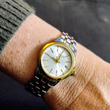 Tissot T Classic Dream Lady Silver Dial Two Tone Steel Strap Watch for Women - T129.210.22.031.00