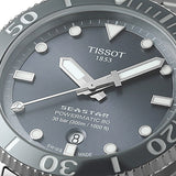 Tissot Seastar 1000 Powermatic 80 Grey Dial Silver Steel Strap Watch for Men - T120.407.11.081.01