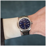 Tissot PRC 100 Solar Quartz Blue Dial Silver Steel Strap Watch for Men - T151.422.11.041.00