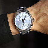 Tissot PR 100 Chronograph Light Blue Dial Silver Steel Strap Watch for Men - T150.417.11.351.00