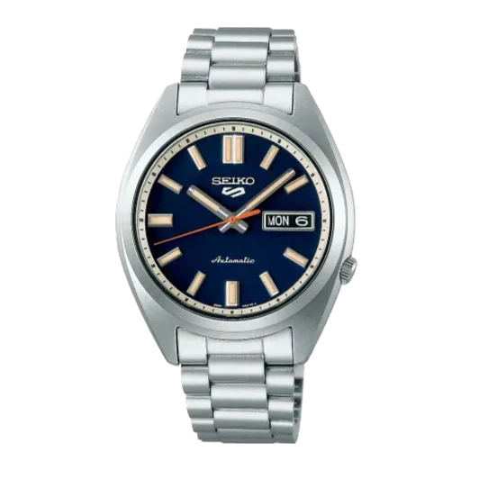Seiko 5 Sports SNXS Automatic Blue Dial Silver Steel Strap Watch for Men - SRPK87K1