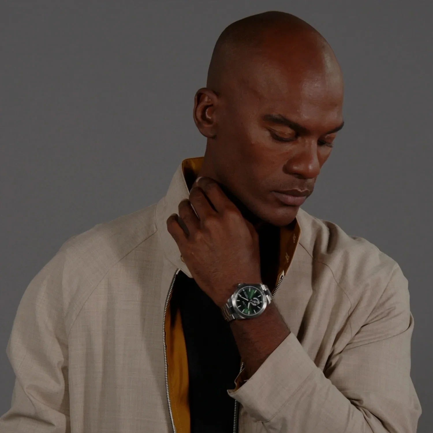 Hugo Boss Troper Automatic Chronograph Green Dial Silver Steel Strap Watch for Men - 1514200