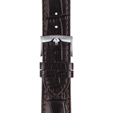 Tissot T-Sport Gent XL Silver Dial Brown Leather Strap Watch for Men - T116.410.16.037.00