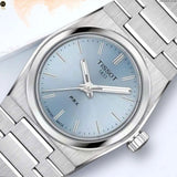 Tissot PRX Quartz Ice Blue Dial Silver Steel Strap Watch for Women - T137.010.11.351.00