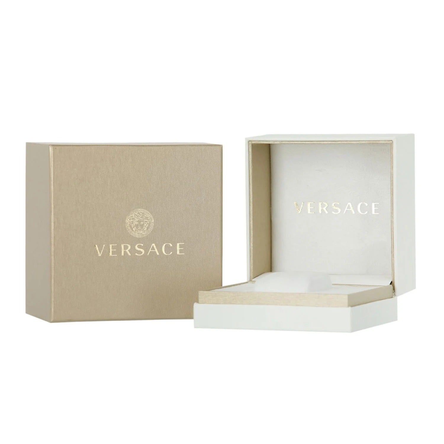 Versace Virtus Quartz Gold Dial Gold Steel Strap Watch for Women - VEHU00720