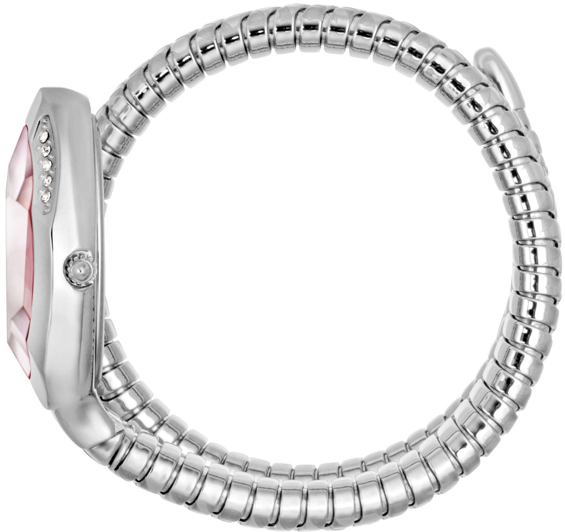 Just Cavalli Glam Evo 8 Pink Dial Silver Steel Strap Watch for Women - JC1L225M0015