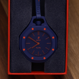 Swatch x AP Royal Pop Blue Dial Blue Leather Lanyard Watch for Men - Orenji Hachi