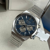 Seiko Conceptual Chronograph Blue Dial Silver Steel Strap Watch for Men- SSB453P1