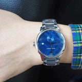 Burberry Classic Blue Dial Silver Steel Strap Watch for Men - BU10007