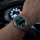 Seiko 5 Sports SNXS Series Automatic Black Dial Silver Steel Strap Watch for Men - SRPK89K1