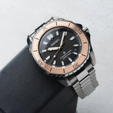 Seiko Prospex Polygonal Sea Diver Automatic Black Dial Silver Steel Strap Watch for Men - SPB485J1